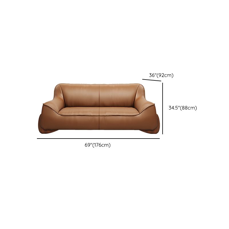 Modern Solid Color Tear Resistant Standard Sofa in Auburn, Seats 2/1-seater