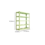 Light Green Casual Cabinet Shelf with 4/5/6 Tiers in Rectangle Shape