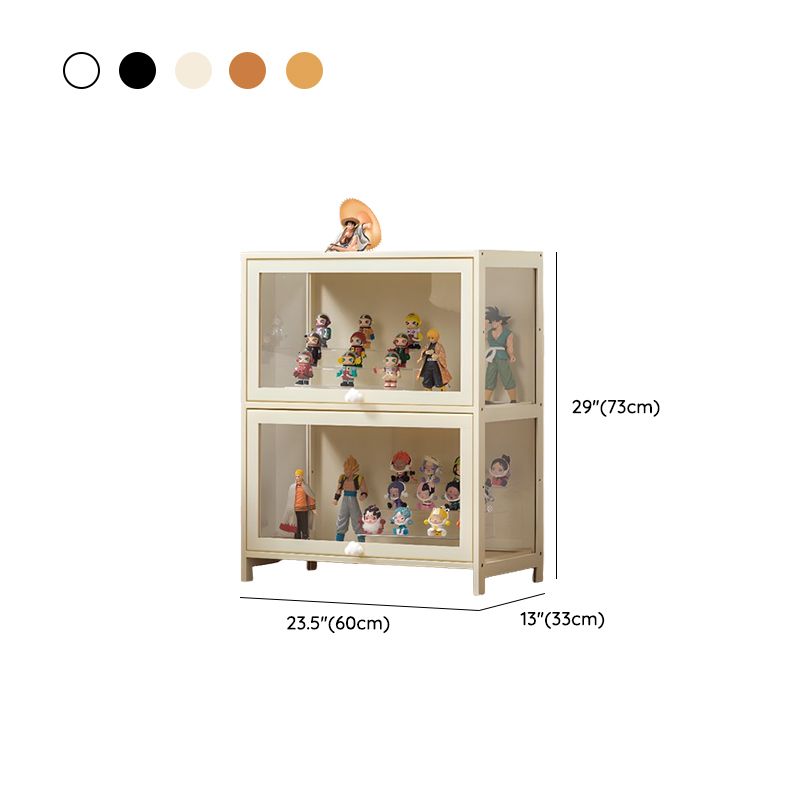 Bambusa Flooring Curio Cabinet with Stockroom, 4 Cabinets/3 Cabinets/2 Cabinets, 4 Shelves/3 Shelves/2 Shelves, 4 Doors/3 Doors/2 Doors
