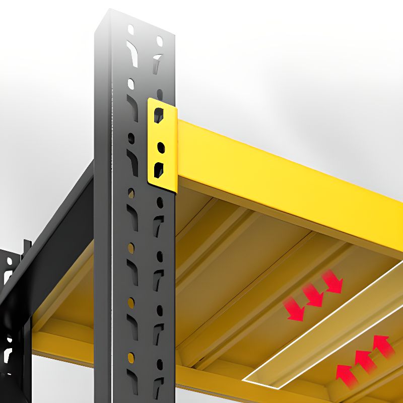 Minimalist Steel Warehouse Storage Rack with Shelves, Detached Installation