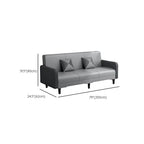 Drawing Room Gray/Light Brown/Off-White Standard Sofa with Armrest