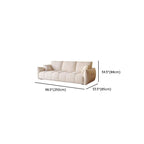 Modish Solid Color Scratch-durable Standard Sofa in White with Seats 5/Seats 4/Seats 3 and 2 Pillows