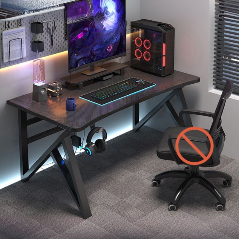 Modern Rectangular Laminate Writing Table in Midnight Black
