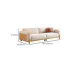 Contemporary Modern Solid Color Water Resistant Standard Sofa in Off-White, 2 People with 2 Pillows
