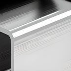Modern Office Computer Desk with Metal Base, Warp Resistant Floor Mounted Design, Featuring Cable Management and Rounded Corners