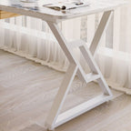 Writing Desk with Storage, Scratch-proof, 1 Drawer, Sleigh Base, Chalk Drawer, Slate Top