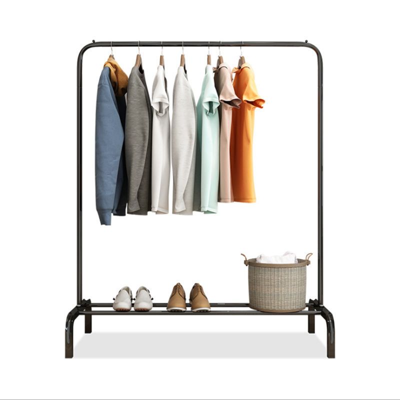Contemporary Steel Coat Rack with Stockroom, 2 Shelves/4 Shelves/5 Shelves & Alloy Hook