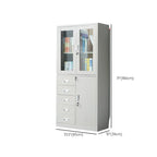 Ivory Trendy Alloy Supplies Cabinet with Locker, Adjustable Shelving, Locking Door, and 1-Wide Compartments