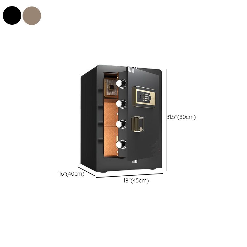 Steel Security Safe with Battery, Pry Resistant, Lockable, Keys, Interior, and Shelves
