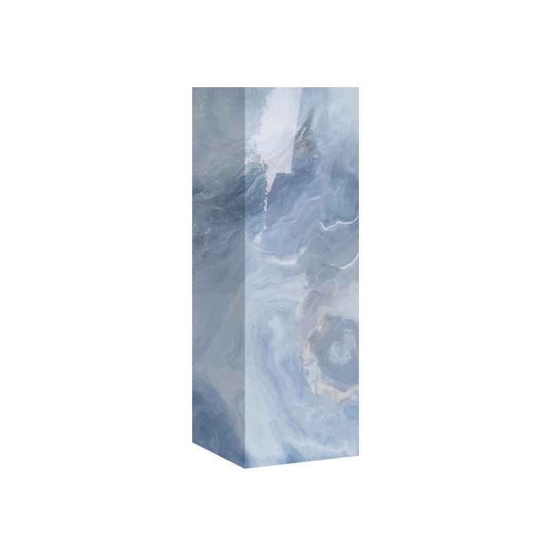 Light Blue Square Marble Pattern Stone Display Table, 30 to 39 in/20 to 29 in Height, Unfinished, Up to 19 in Size