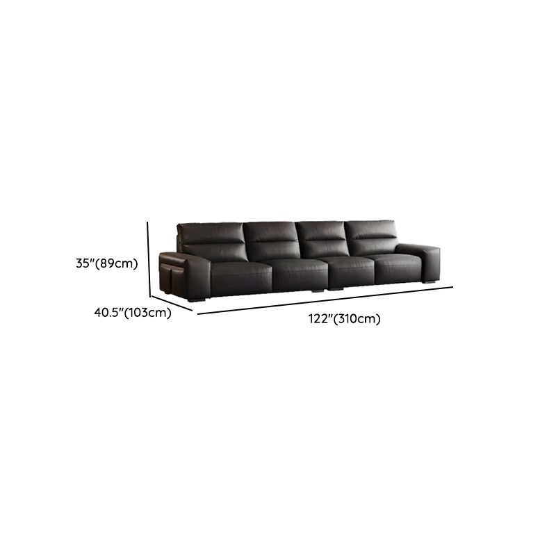 Modish Solid Color Stain Resistant Standard Sofa/Loveseat in Black for 4-seater/3-seater/2