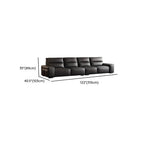 Modish Solid Color Stain Resistant Standard Sofa/Loveseat in Black for 4-seater/3-seater/2