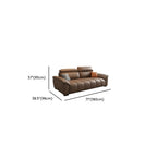 Tear Resistant Standard Sofa in Full Grain Leather with Mocha Upholstery