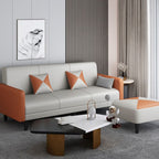 Drawing Room Gray/Light Brown/Off-White Standard Sofa with Armrest