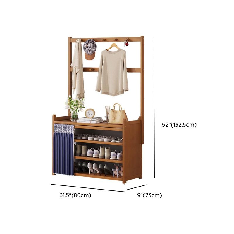 Art Deco Bambusa Rectangle Shoe Rack with 3/4/7 Shelves for 11-40+ Pairs in Drawing Room
