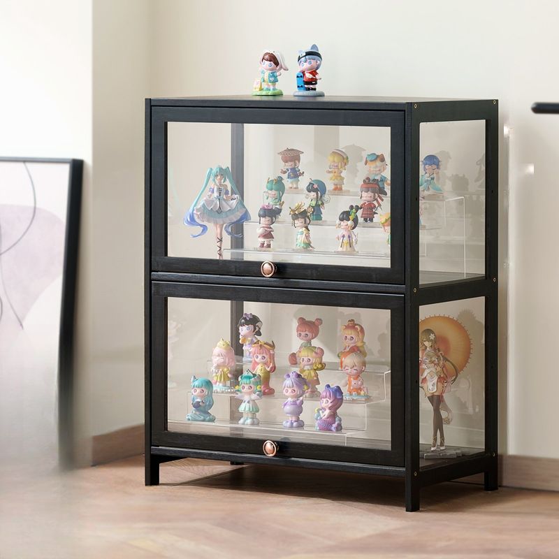 Bambusa Flooring Curio Cabinet with Stockroom, 4 Cabinets/3 Cabinets/2 Cabinets, 4 Shelves/3 Shelves/2 Shelves, 4 Doors/3 Doors/2 Doors