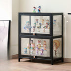 Bambusa Flooring Curio Cabinet with Stockroom, 4 Cabinets/3 Cabinets/2 Cabinets, 4 Shelves/3 Shelves/2 Shelves, 4 Doors/3 Doors/2 Doors