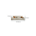 Contemporary Modern Solid Color Stain Resistant Standard/Single Sofa in Off-White, Seats 3/6/5 with 3/1 Pillows