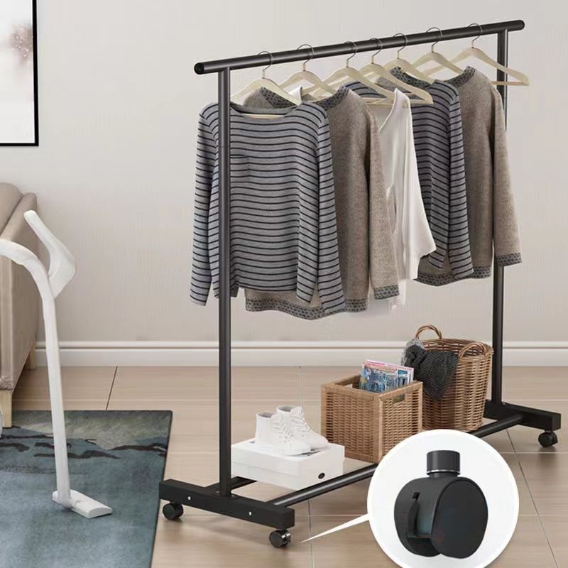 Modern Simple Style Hall Rack with Receptacle Storage, 1 Shelf/2 Shelves, Steel Frame, and Alloy Hook