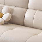 Modish Solid Color Water Resistant Standard Sofa in Chalk, Seats 3/4-seater/5 Person with 3 Pillows