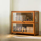 Bambusa Flooring Curio Cabinet with Stockroom, 4 Cabinets/3 Cabinets/2 Cabinets, 4 Shelves/3 Shelves/2 Shelves, 4 Doors/3 Doors/2 Doors