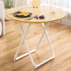 Panel Wood Dining Table with Sleigh Base, No Extra Durability, Foldable Square Top for 2-seater