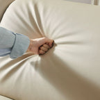 White Standard/Single Sofa with 3 Pillows for Drawing Room