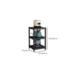 Black Contemporary Standard Baker's Rack with Steel Frame and Metal Shelves