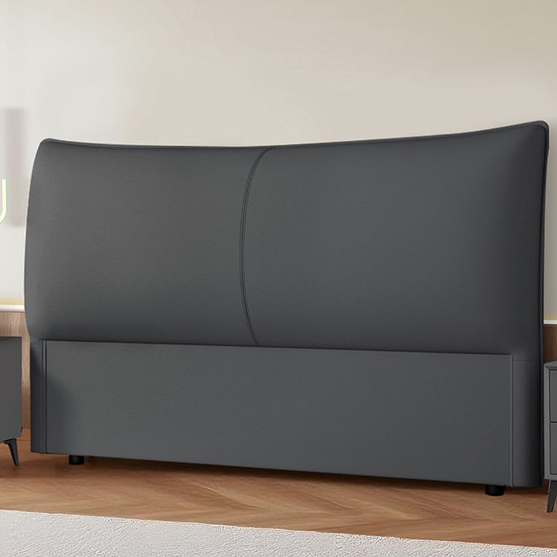 Trendy Panel Headboard in Natural Wood with No Distressing, Rectangle Shape for Queen/Full Bed, Featuring Sponge Upholstery and Standard Height