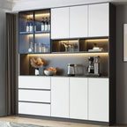 Storm Gray Microwave Shelf Cabinet, Wide Size, 2 Shelves, Self-supporting