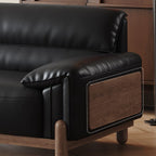 Contemporary Modern Solid Color Water Resistant Standard Sofa in Ink, 2-Seater