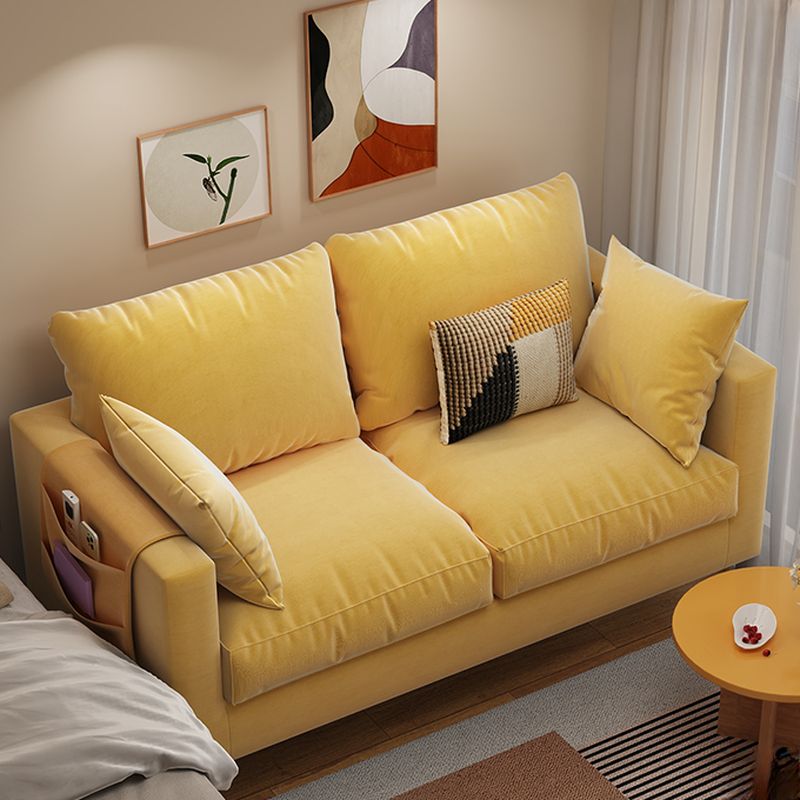 Scratch-immune Loveseat with Arm, Seating for 2, Receptacle Storage, Slipcover, and 2 Pillows