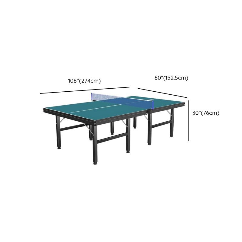Indoor Ping Pong Table with Olive Green Synthetic Laminate Top, Includes Table Tennis Paddle