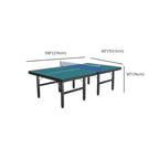 Indoor Ping Pong Table with Olive Green Synthetic Laminate Top, Includes Table Tennis Paddle
