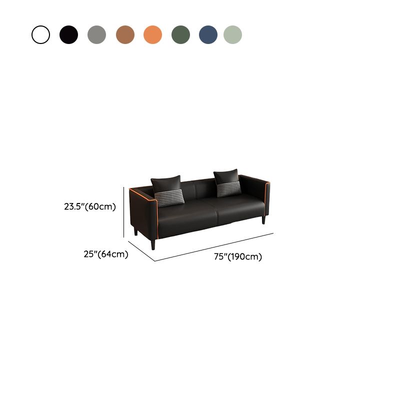 Standard Sofa/Loveseat/Single Sofa in Synthetic Leather, Available in Grey/Dark Blue/Light Green with Arm