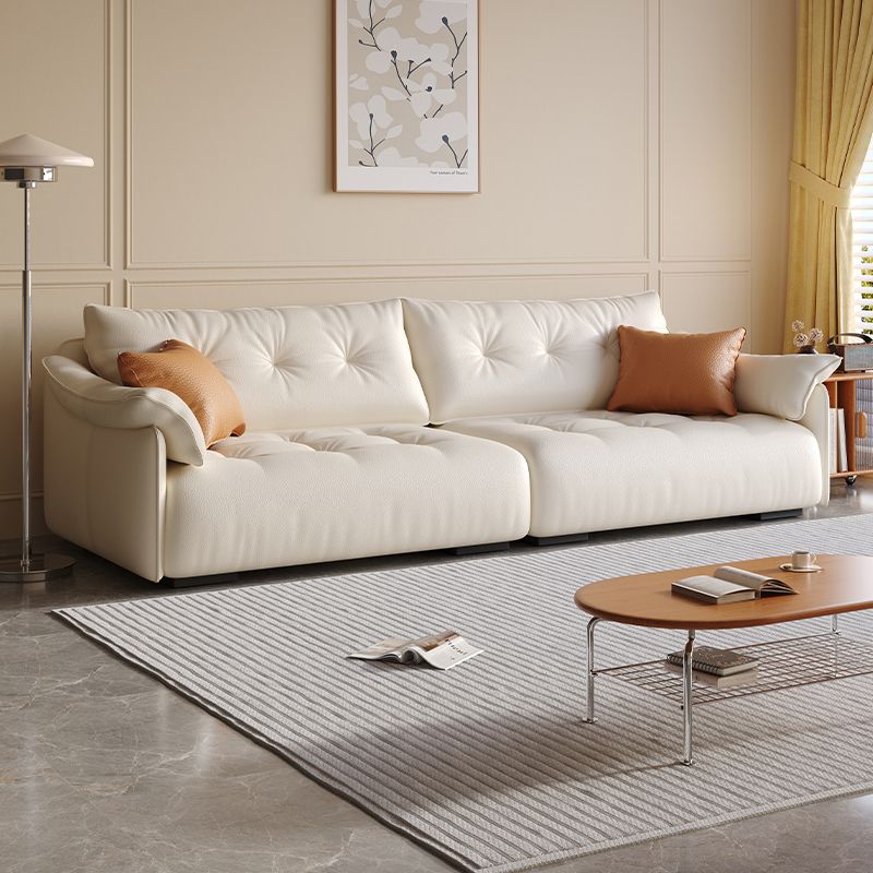 Drawing Room Standard Sofa in Midnight Black/Amber Color/Off-White with Armrest