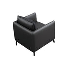 Standard Square Arm Leather Stain Resistant Sofa Couch with Pillows