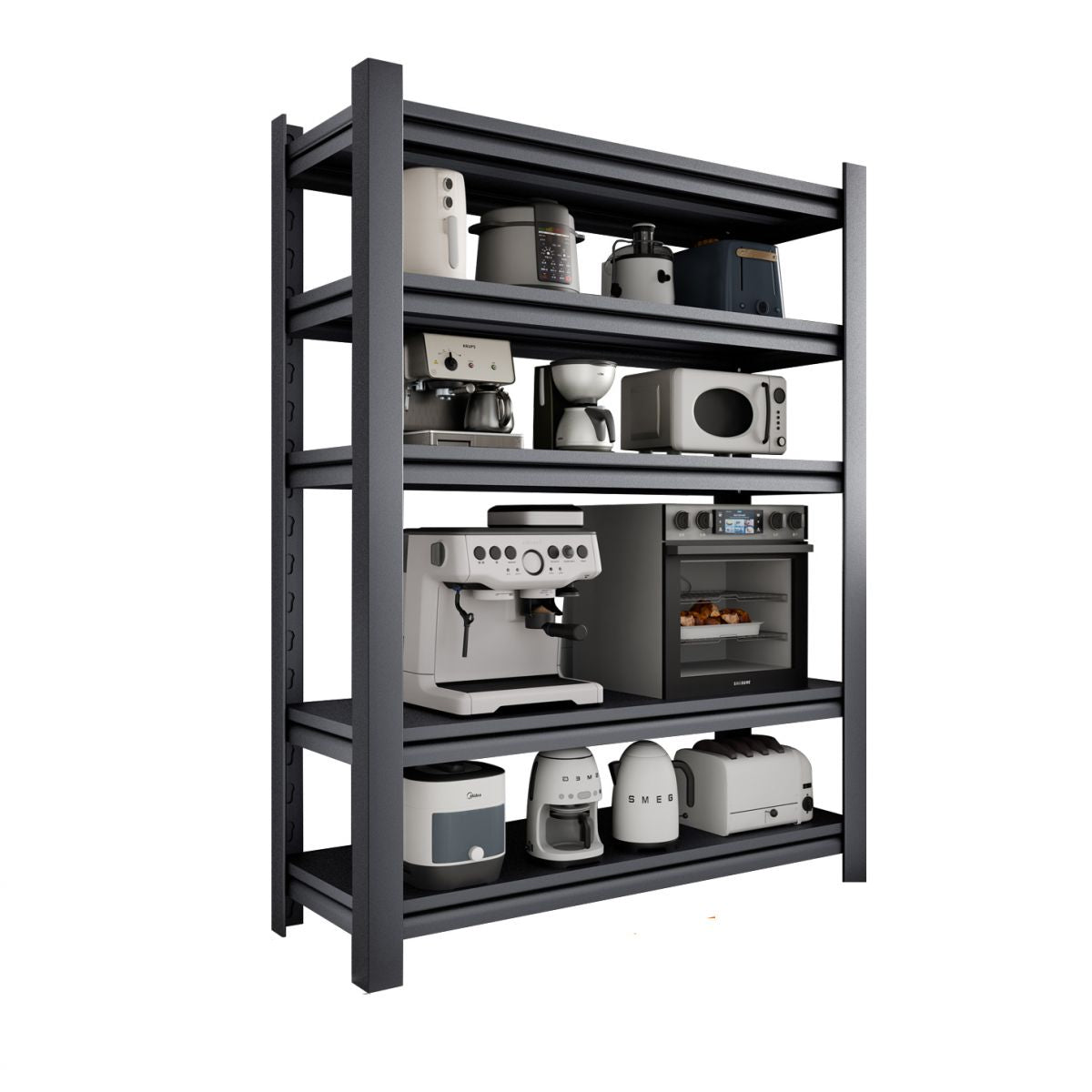 Minimalist Steel Warehouse Storage Rack, Detached Installation