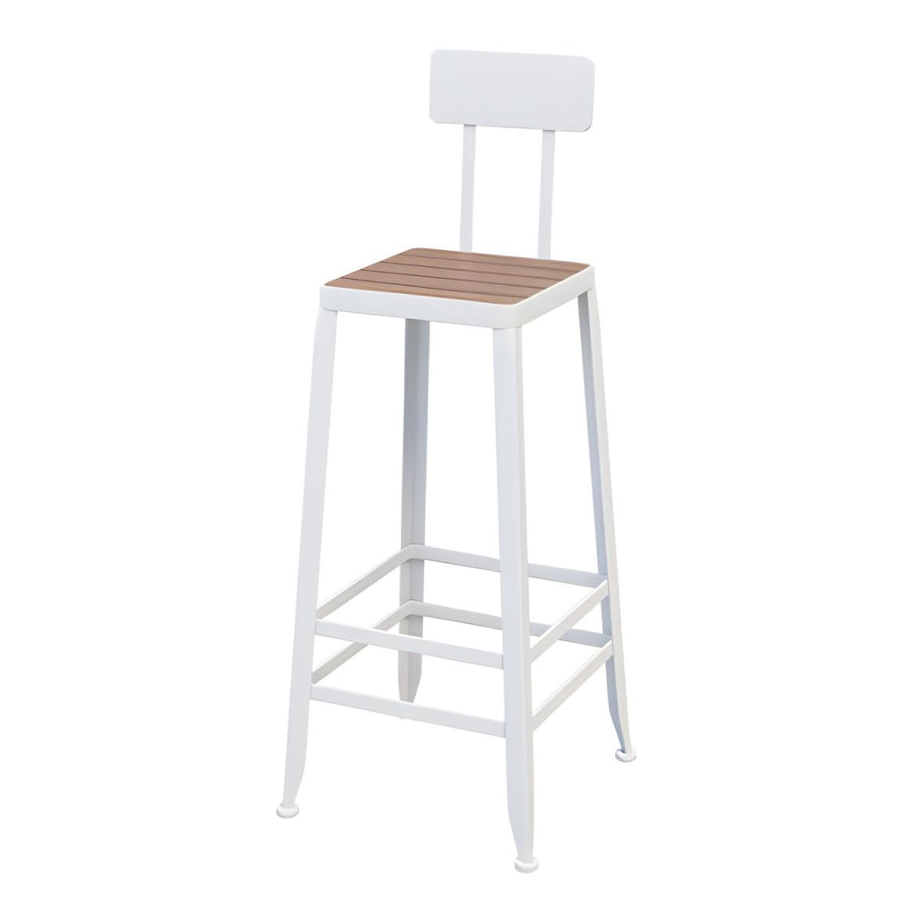 Rectangle Footrest Pub Dining Set 1/4/5 Pieces Outdoor Industrial Bar Pub Table Set