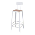 Rectangle Footrest Pub Dining Set 1/4/5 Pieces Outdoor Industrial Bar Pub Table Set