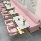 47.27"D x 25.59"W x 33.46"H Glam 2-seat Sewn Pillow Back Sofa for Restaurant