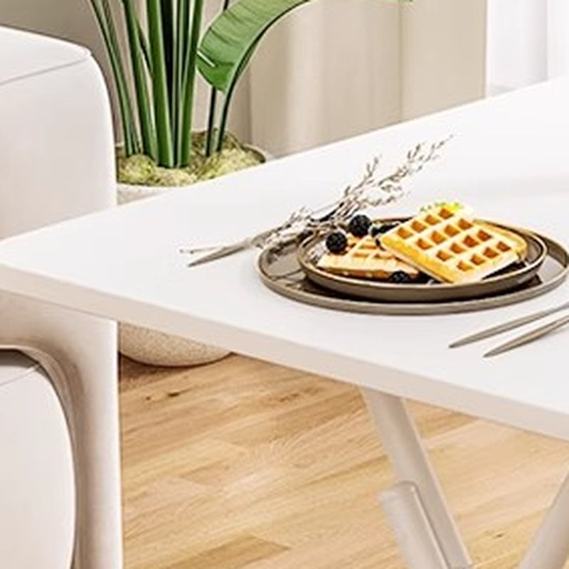 Veneer Dining Table with Crisscross Legs, No Extra Durability, Foldable Square Top for 2 People