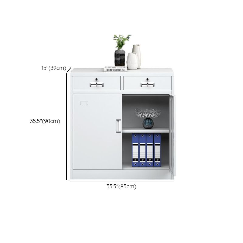 Base Cabinet/Office Console Cabinet with Stockroom Storage, Assembled and Safe, Featuring 2-Wide/1-Wide/3-Wide Compartments