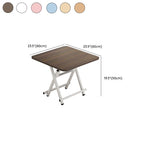 Composite Wood Dining Table with Crossed Legs, Foldable Square Top for 2-seater