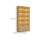 Multi-shelf Modern & Contemporary Style Wood Hutch Cabinet for Living Room