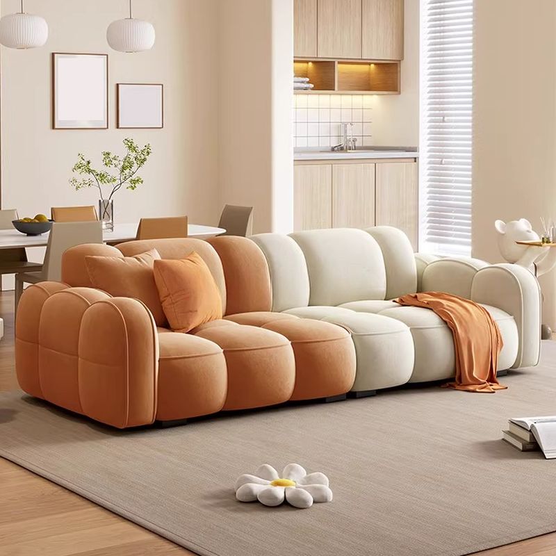 Standard Sofa/Loveseat in Flannel with Rose/Butter Color/Light Green Upholstery and Armrest