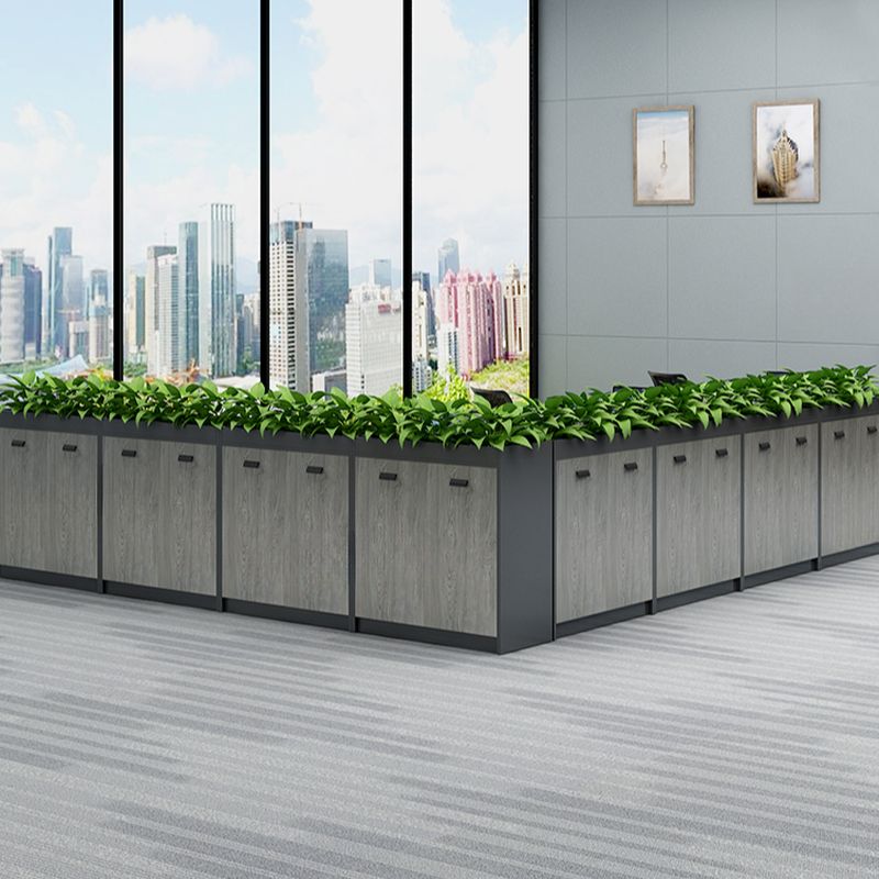 Trendy Laminate Supplies Cabinet with Shelves and Locker, Featuring 3 Doors/2 Doors and 2-Wide/1-Wide Compartments