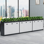Trendy Laminate Supplies Cabinet with Shelves and Locker, Featuring 3 Doors/2 Doors and 2-Wide/1-Wide Compartments