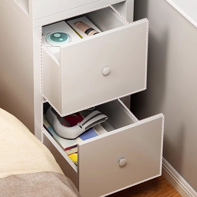 Modish Nightstand With Drawer Organization Featuring 2 Shelves/1 Shelf and Composite Wood Countertop