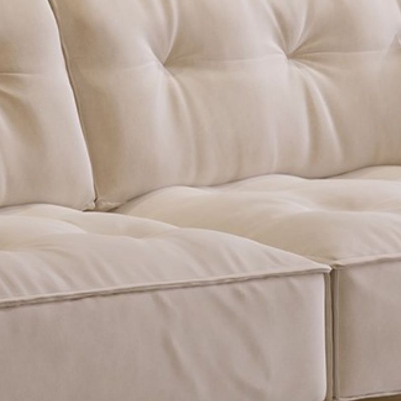 Drawing Room Standard Sofa with Flannel Upholstery in Light Gray/Rose/Navy Blue and Armrest